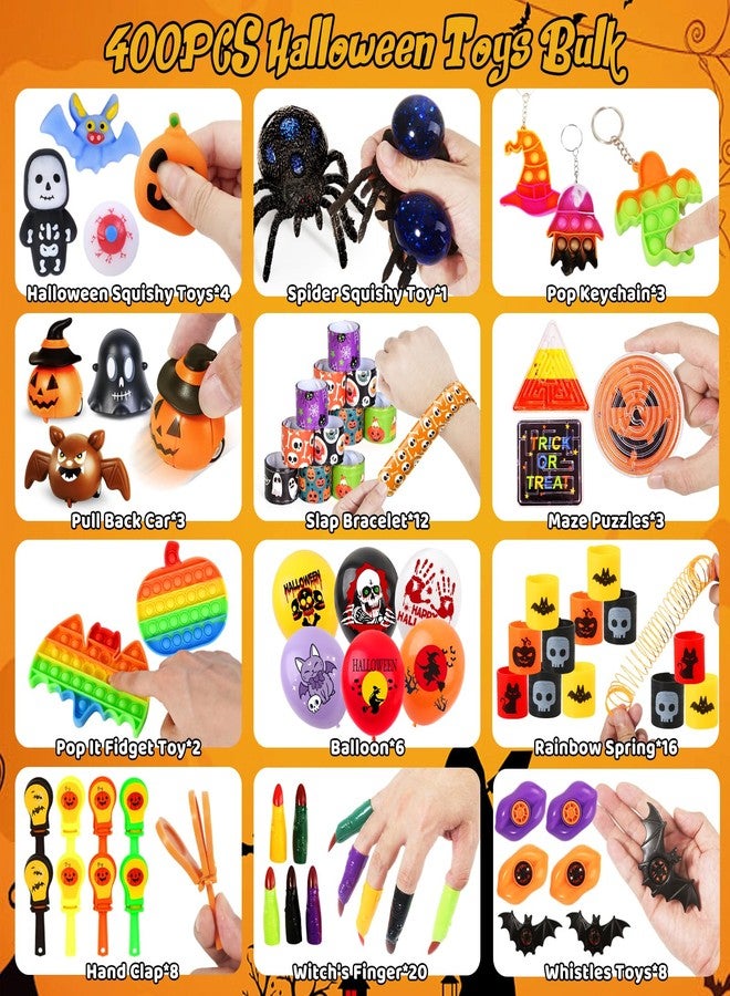ShyLizard Halloween Party Favors for Kids, 400Pcs Bulk Halloween Toys for Trick or Treat, Goodie Bags Stuffers, Classroom Carnival Prizes, Halloween Gifts for Kids - Image 2